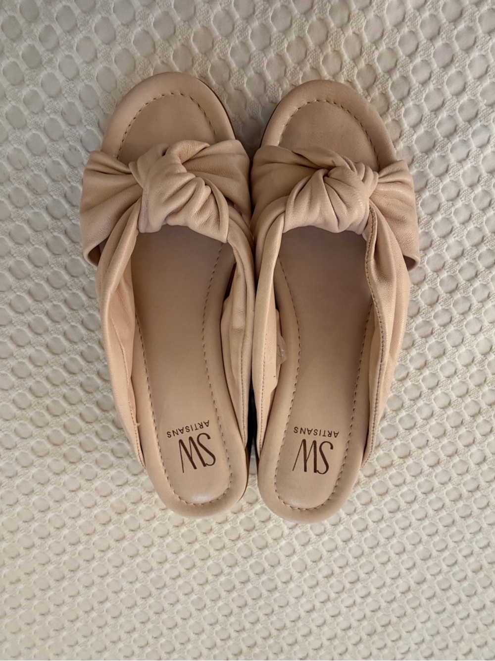 SW Artisans Nude Knot Slide Sandals